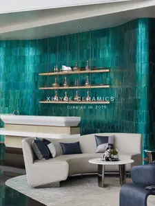 Star hotel mal belanja kualitas tinggi modern renovasi interior travertine ubin dinding batu bata elektroplating