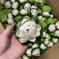 YAYUN J-1317 Usine Vente Directe 18cm EVA Artificiel Bleu Lotus Fleur Plante