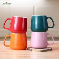Taza de Café de Cerámica Termo de 400ml con Esmalte de Color, Precio al por Mayor, Caja de Regalo, Taza para Agua Caliente, Logotipo Personalizado Impreso para Regalos