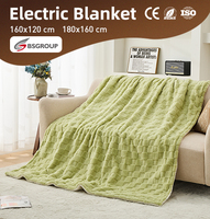 Couverture électrique carrée Jacquard Logo personnalisé Couverture chauffante à 3 réglages de chaleur pour lit et canapé
