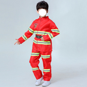 Journée de carrière scolaire <span class=keywords><strong>pompier</strong></span> pour enfants <span class=keywords><strong>tenue</strong></span> de jeu de rôle Cosplay uniforme de <span class=keywords><strong>pompier</strong></span> enfants Costumes de Performance de feu Halloween - Product Image 2