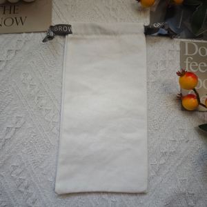 Wholesale Cotton <b>Drawstring</b> <b>Bags</b> Size 10*20 cm Packaging Pouch Storage Custom Logo Printed Cotton <b>Makeup</b> <b>Bag</b> Dust <b>Bag</b> - Product Image 5