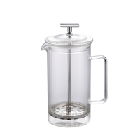 Cafetière en verre résistant à la chaleur Pot Coffee Shop Cadeau 600ml Service à café et thé en verre borosilicaté Cafetière presse française