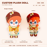 Poupée en peluche personnalisée CE CPC, figurine d'idole Kpop ou d'anime, jouet en peluche de 5 cm à 40 cm, fabrication OEM, vente en gros, créez votre propre design