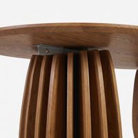 Table à manger ovale extensible en bois et 4 chaises – Ensemble de table à manger extensible pour appartement et hôtel – Vente en gros