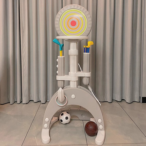 Support de basket-ball intérieur pour jouets de sport pour enfants à hauteur réglable avec golf et football pour le jeu et le divertissement des enfants - Product Image 1