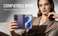 Casing Belakang Kulit CaseMe Strong Magnetic untuk Samsung Z Fold 8 8 Ultra, Mendukung Pengisian Nirkabel, Anti-Shock TPU untuk Samsung Z Fold 8