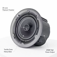 ZHIKU 2-Piece 25-60W Stereo High Fidelity 5.25" Speaker Plafon Plastik Tahan Lama Nirkabel