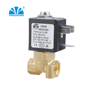 Yongchuang 5515-07 cafetera 3 vías 24V válvula solenoide de latón 12V China - Product Image 5