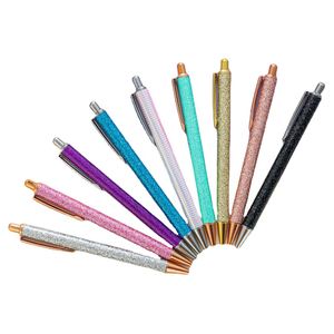 Metal Push Pen Gold Powder Ballpoint Pen <b>Creative</b> <b>Gift</b> Ballpoint Pen Custom Logo - Product Image 2