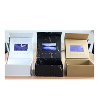 Boîte à cartes d'invitation de mariage personnalisée avec écran LCD 7 pouces, USB, styles musicaux féériques, portable, écologique, haut de gamme, en éponge