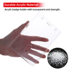 Portatarjetas <span class=keywords><strong>de</strong></span> identificación acrílico B7 con orificio para el pulgar <span class=keywords><strong>de</strong></span> fácil acceso, portatarjetas <span class=keywords><strong>de</strong></span> identificación <span class=keywords><strong>de</strong></span> plástico para estudiante, enfermera, protector <span class=keywords><strong>de</strong></span> funda para <span class=keywords><strong>tarjeta</strong></span> <span class=keywords><strong>de</strong></span> oficina - Product Image 5
