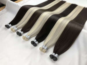 ต่อผมยอดนิยมประจำปี 2023 Genius Weft Hair Extensions Remy Genius Weft Hair Raw Hair Extensions - Product Image 2