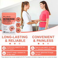 Patchs de berbérine en gros pour le métabolisme du sucre, extrait végétal, patchs de berbérine, extrait de vitamines, patch transdermique de berbérine