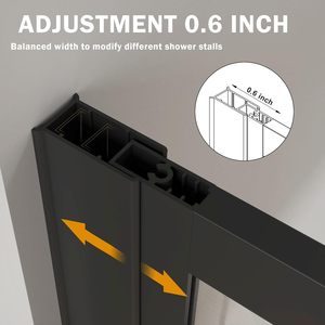 Paroi de douche en verre sans cadre Twowinco, fabricant Twowinco, pour projets commerciaux, <span class=keywords><strong>anti</strong></span>-<span class=keywords><strong>calcaire</strong></span>, cabine de douche walk-in - Product Image 3