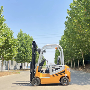 Minicarretilla elevadora eléctrica de 1 tonelada con certificado CE/ISO con batería de plomo-ácido de mástil de 2 niveles y 3 metros - Product Image 1