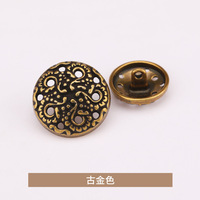 Kancing Logam Lubang Kosong 23MM, Grosir, Custom, Pabrik OEM