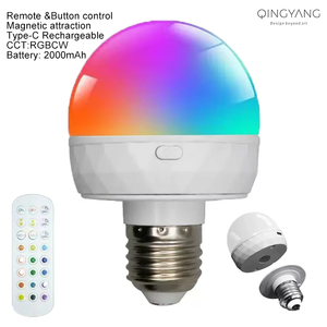 Usine En Gros 16 <span class=keywords><strong>Couleur</strong></span> Portable Aspiration Magnétique Base Amovible 5V 5W RGB <span class=keywords><strong>Ampoule</strong></span> Télécommande Dimmable Timed E26/E27 <span class=keywords><strong>Ampoule</strong></span> - Product Image 2