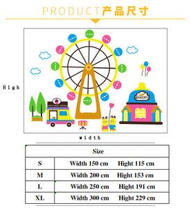 Papel Tapiz de Noria, Adhesivos de Pared Acrílicos 3D, Decoración de Habitación Infantil, Decoración de Pared de Aula de Jardín de Infancia, Pintura - Product Image 2