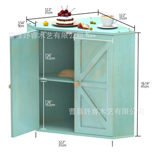 Boîte à pain en bois Yu Rui à 2 niveaux, anti-poussière, armoire de rangement de cuisine pour produits alimentaires - Product Image 2