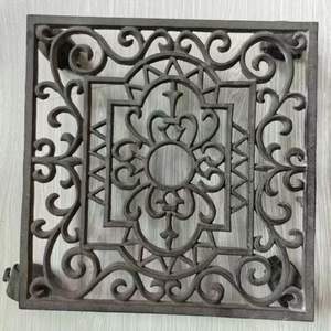 ที่รองแก้วไม้ไผ่ทรงสี่เหลี่ยมพร้อมแท่นวางเหล็กหล่อสำหรับทำสวนมีล้อลาก - Product Image 2