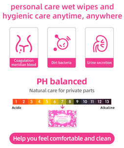 Yujie – lingettes intimes pour femmes, papier toilette humide Vaginal féminin biologique, emballage individuel - Product Image 3