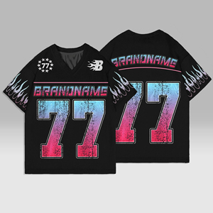 Hip Street Men's T-Shirt Custom Number V-Neck Sublimation T-shirt Heavy Print Casual Clothing with Screen Print Hot Summer Item - Product Image 2