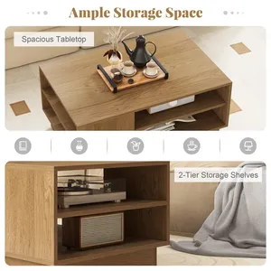 Bàn cà phê thông minh có các ngăn mở 2 tầng và cấu trúc chắc chắn đảm bảo hỗ trợ lâu dài - Product Image 4