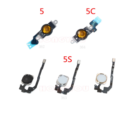 Home Button With Flex Cable No Touch ID Fingerprint for iPhone 5 5S 5C 4 4S Home Button With Flex
