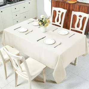 Mantel de Lujo <span class=keywords><strong>para</strong></span> Mesa de Boda, Resistente a las Arrugas, Redondo y Rectangular, <span class=keywords><strong>para</strong></span> Decoración de Ceremonias - Product Image 4