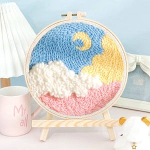 ชุดเย็บปักถักร้อย XIXI DIY Punch Needle & Cross Stitch Kit - ชุดอุปกรณ์ปักไหมโพลีเอสเตอร์ครบชุดสำหรับผู้เริ่มต้น ตกแต่งบ้าน - Product Image 1