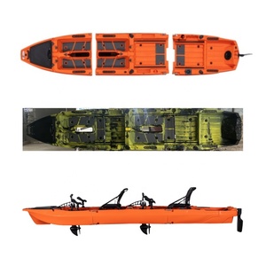 เรือคายัคแบบถอดประกอบได้ 14 ฟุต พกพาสะดวก 3 ชิ้น สำหรับตกปลาทะเล - Product Image 1