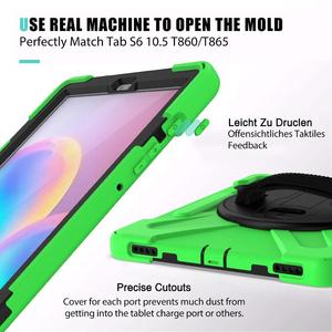เคสซิลิโคนทนทานสำหรับ <span class=keywords><strong>Samsung</strong></span> <span class=keywords><strong>Galaxy</strong></span> <span class=keywords><strong>Tab</strong></span> <span class=keywords><strong>S6</strong></span> <span class=keywords><strong>5G</strong></span> 10.5 2019 T860พร้อมขาตั้งแบบหมุนได้ - Product Image 5