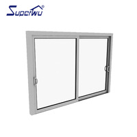 Fenêtre en PVC moderne populaire couleur blanche UPVC vitré en verre Windows coulissant pour la construction de maisons