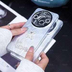 25088 Sang Trọng Bạc <span class=keywords><strong>Little</strong></span> Bear Rhinestone Điện Thoại Di Động Trường Hợp Đối Với Apple15 11 Pro 11 Pro Max Đẹp Lấp Lánh Thiết Kế Cho Iphone - Product Image 6