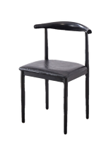 Style nordique moderne Simple salle à manger chaise fer corne Imitation bois massif dossier tabouret pour la maison chambre hôtel Restaurant utilisation