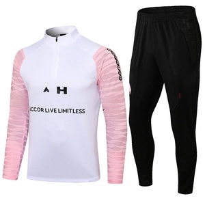 Tuta da Allenamento Paris con Mezza Zip, Completo da <span class=keywords><strong>Calcio</strong></span>, Abbigliamento per Allenamento Calcistico, Giacca da <span class=keywords><strong>Calcio</strong></span> con Logo della <span class=keywords><strong>Squadra</strong></span> - Product Image 1