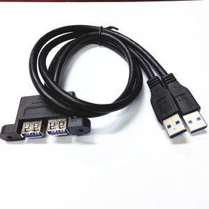 <b>Usb</b> 3.0 Male To Female <b>Extension</b> <b>Cable</b> Dual Port Adapter For Electrical Equipment - Product Image 1