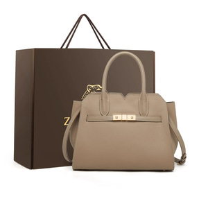 <span class=keywords><strong>กระเป๋า</strong></span>แมสเซ็นเจอร์ของผู้หญิงหนังแท้พร้อมปุ่มปิดหนังวัวชั้นบนสุดทนทานและพกพาได้ - Product Image 6