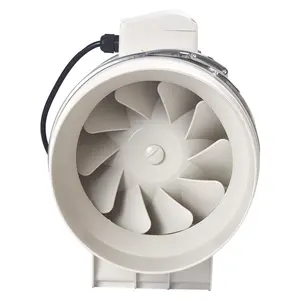 125 150 200mm Restaurant Bathroom Air Extractor Exhaust Air Ventilating Inline Booster Mounted Fan