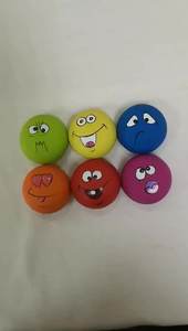 Giocattoli Squeaky per Cani Kingtale con Faccina Sorridente, Palline Morbide in Lattice per Cuccioli e Cani di Piccola e Media Taglia, Set da 6 Pezzi - Product Image 6