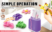 Machine à tricoter électrique en plastique pour cordons, outil automatique de fabrication DIY, conception durable et écologique, enrouleur de fil domestique pour crochet