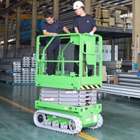 Plateforme élévatrice à ciseaux sur chenilles de haute qualité 10m, électrique, avec système de protection du chargeur, capacité 230kg, certifiée CE