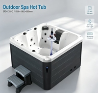 Spa extérieur moderne en acrylique avec bain à remous, massage par jets d'air, thermostat inclus