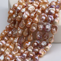 Perles baroques d'eau douce naturelles de qualité AAAAA 13-15 mm pour la fabrication de bijoux - Violet