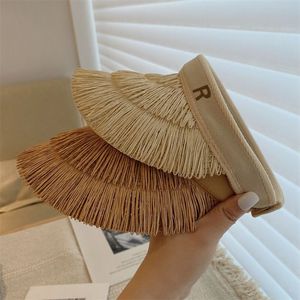 2023 nueva Boutique sombrero de paja de visera superior vacío verano mujeres niñas sombrilla Simple gorra de protección <span class=keywords><strong>solar</strong></span> <span class=keywords><strong>para</strong></span> viajes - Product Image 4