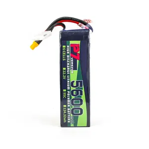 22.2V 5600mah 6S lipo 배터리 95C 샤프트 배터리 농업 식물 보호 Lipo 배터리 팩