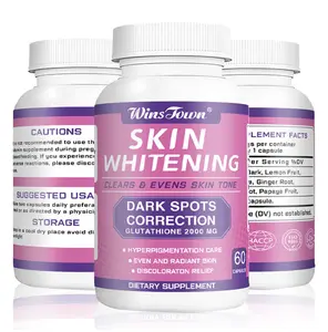 Anti Aging glutathiones Reduce Melanin Whitening Antioxidant pill Private Label Vitamin C Skin whitening capsules for women