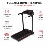 Tapis roulant électrique pliable compact avec écran LCD et vitesse de 1 à 10 km/h, machine de tapis roulant pour la maison, idéal pour les magasins de détail