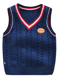 Uniforme de l'école JK en tricot sans manches à col en V, chemises tricotées solides, <span class=keywords><strong>pull</strong></span>-over, Cardigan en Jersey, <span class=keywords><strong>pull</strong></span>-over tricoté pour enfants - Product Image 4